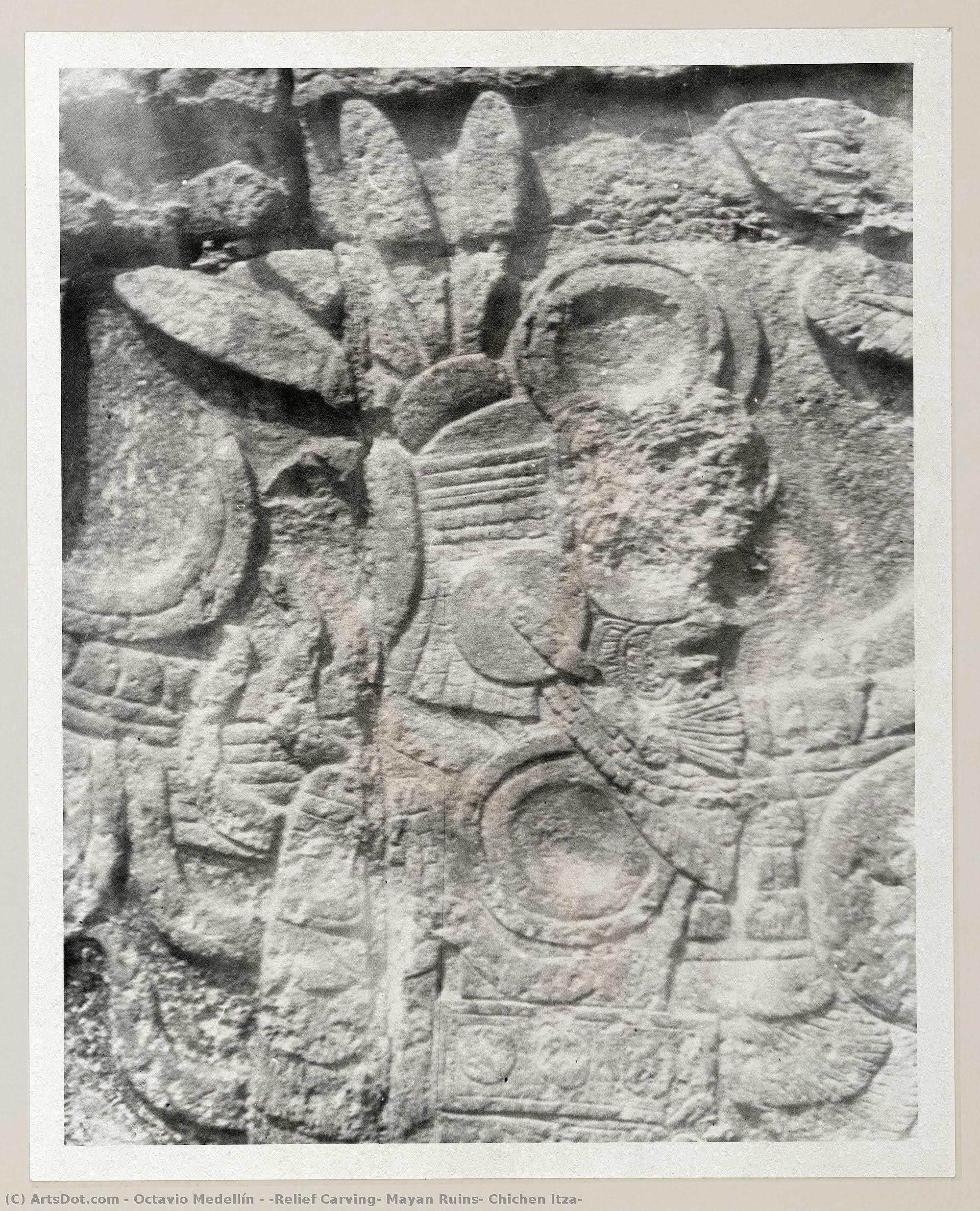 [relief Carving, Mayan Ruins, Chichen Itza] — Octavio Medellín