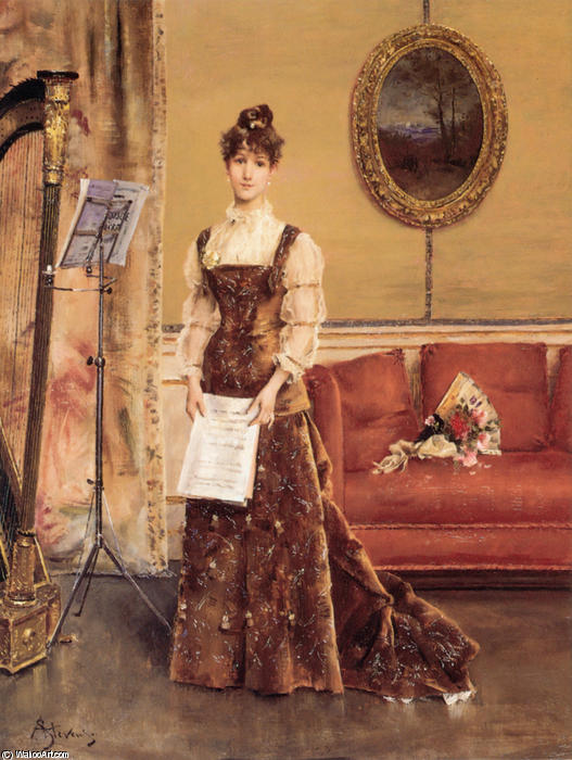 La Femme À La Harpe — Алфред Стивенс