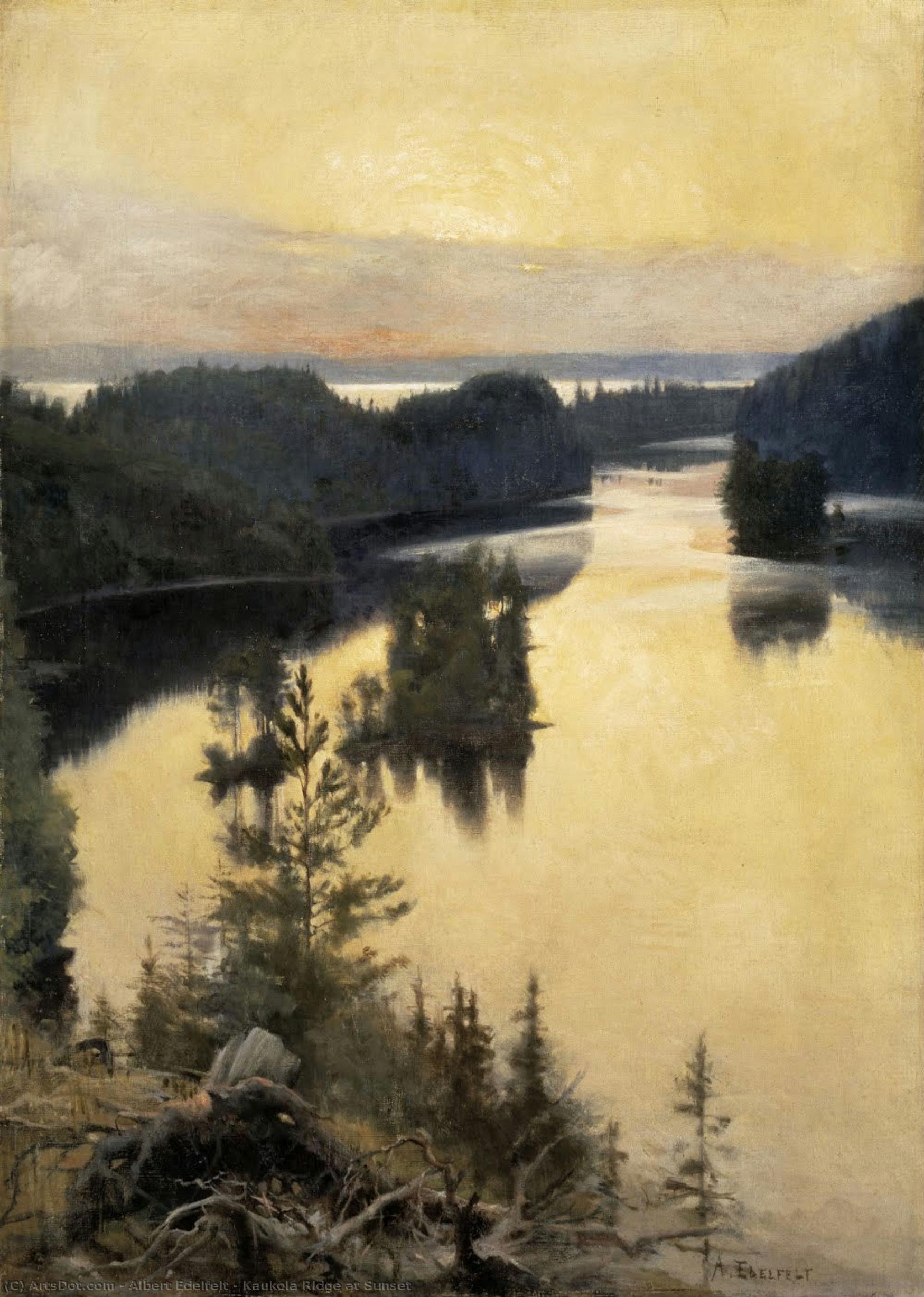 Kaukola Ridge At Sunset — Альберт Эдelfель