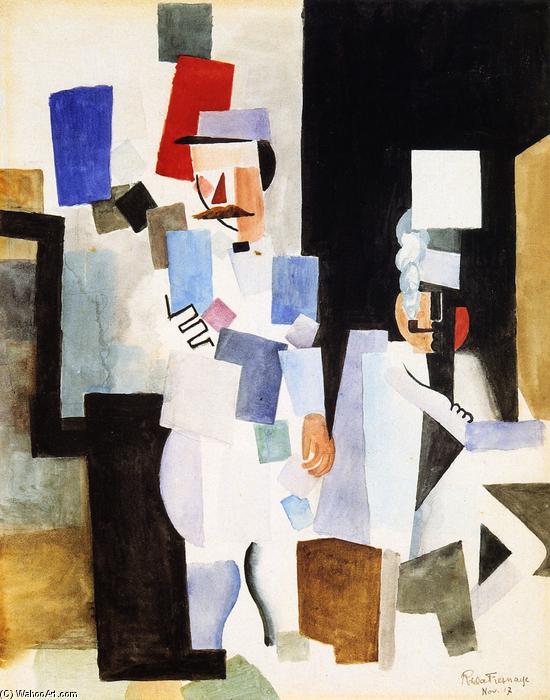 The Postman In A Shelter With A Friend — Roger De La Fresnaye