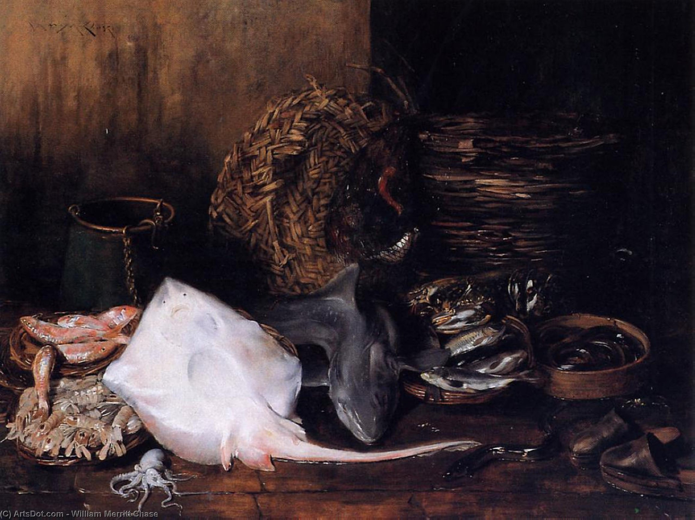 A Fishmarket In Venice (also Known As Venetian Fish Market: The Yield Of The Waters) — Вилијам Мерит Чејс