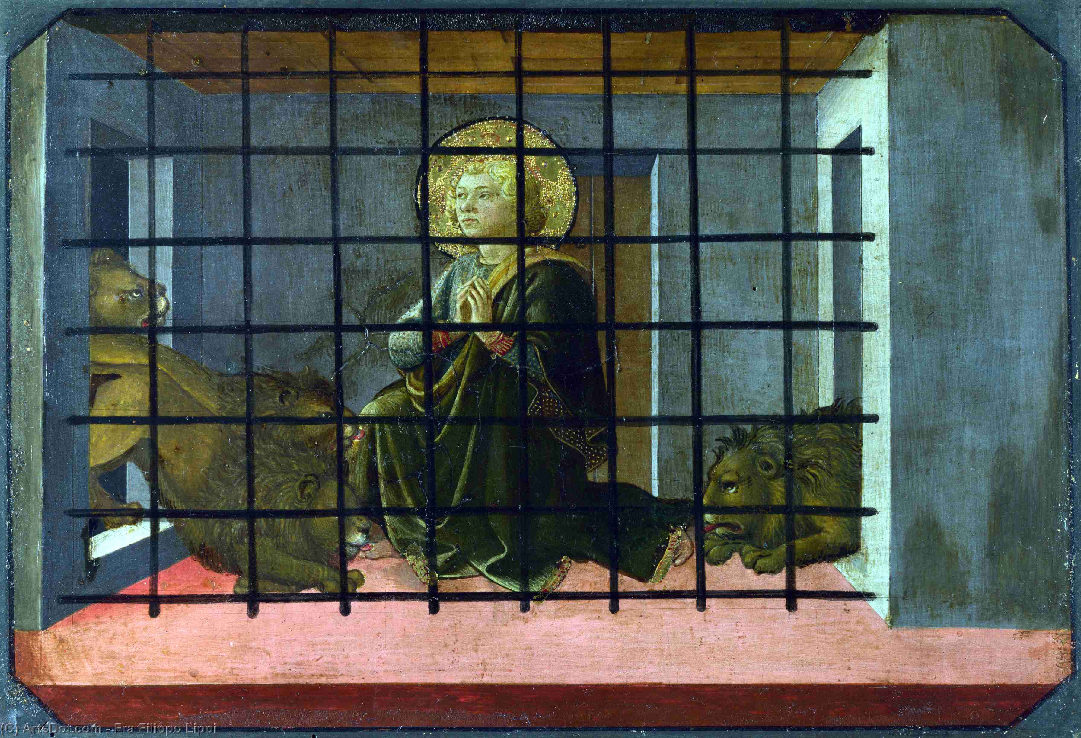 Saint Mamas In Prison Thrown To The Lions — Filippo Di Tommaso Lippi