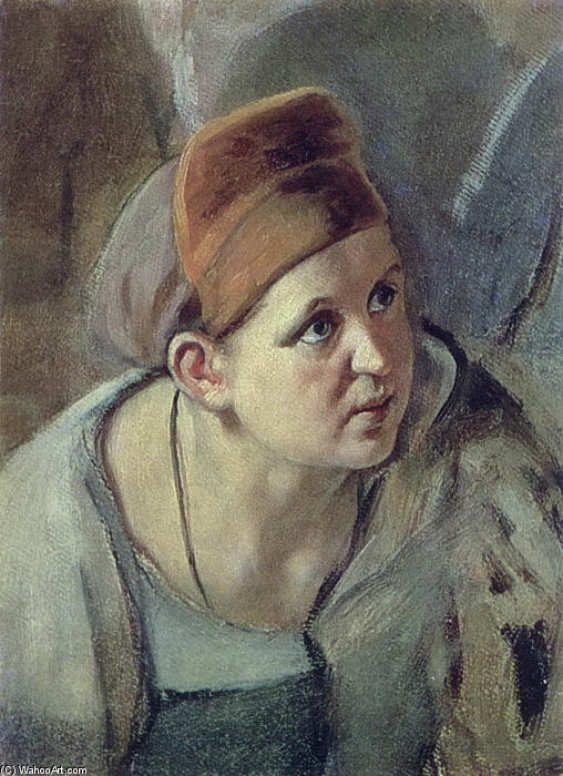 Bent Figure Of A Woman — Vasily Grigoryevich Perov