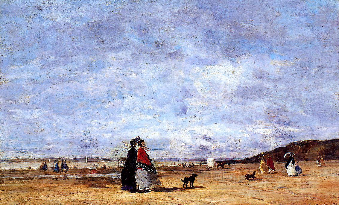 Elegant Women On The Beach — Eugène Louis Boudin
