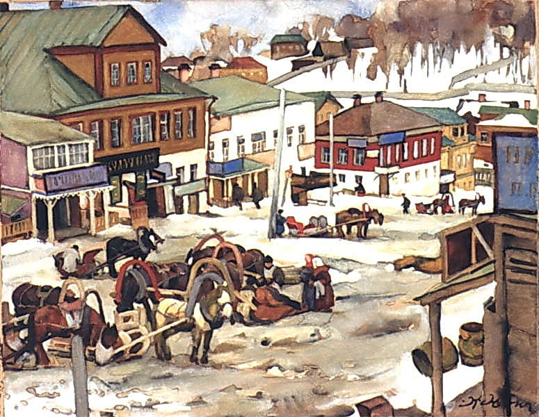 In The Monastery Tenements. Near Troitse-sergiyev — Konstantin Yuon