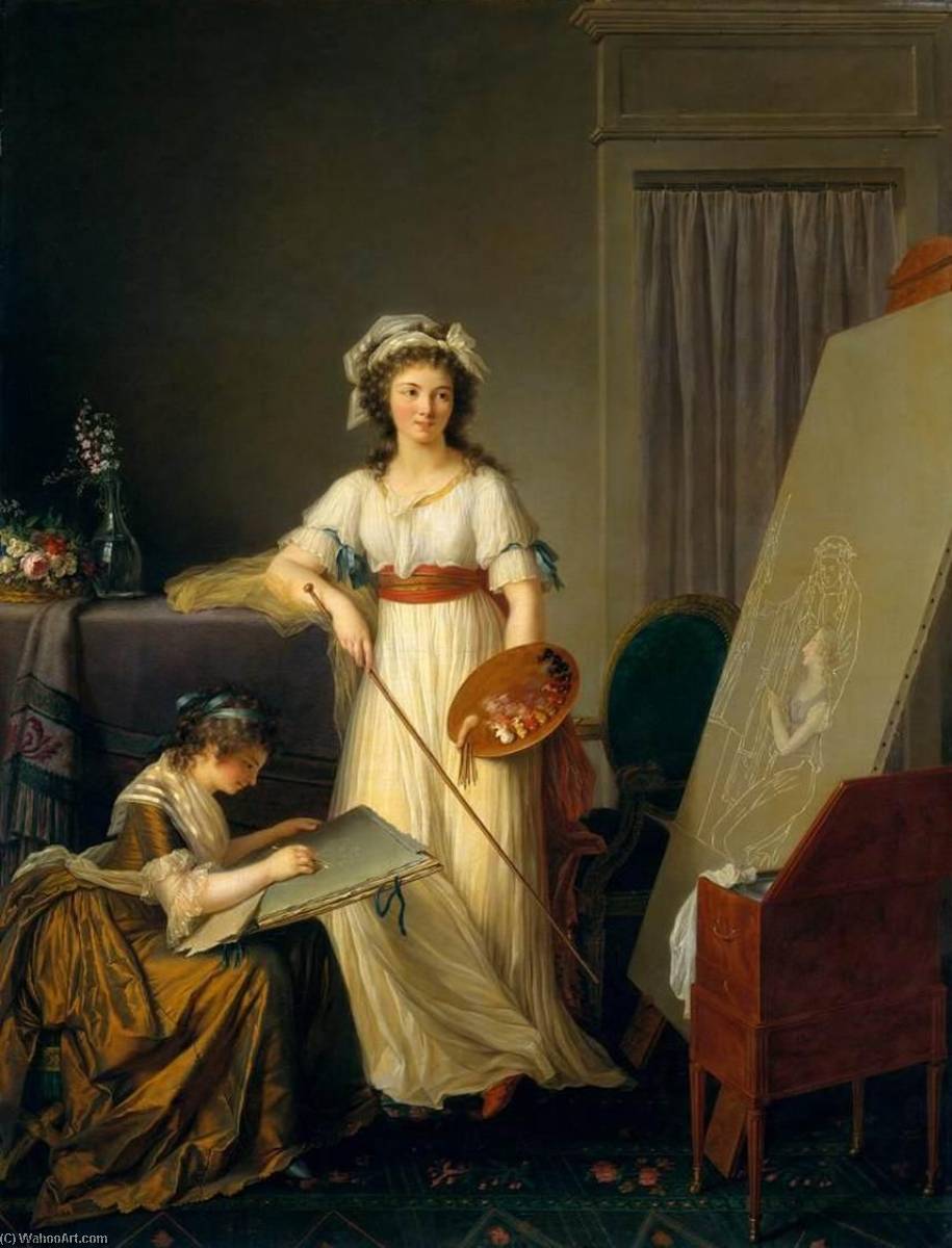 The Interior Of An Atelier Of A Woman Painter — Marie Victoire Lemoine
