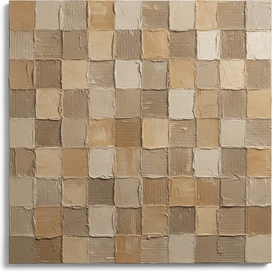 Monolithic Tesselations In Sand And Ochre: A Sculptural Study Of Earthly Rhythms — David Moreau