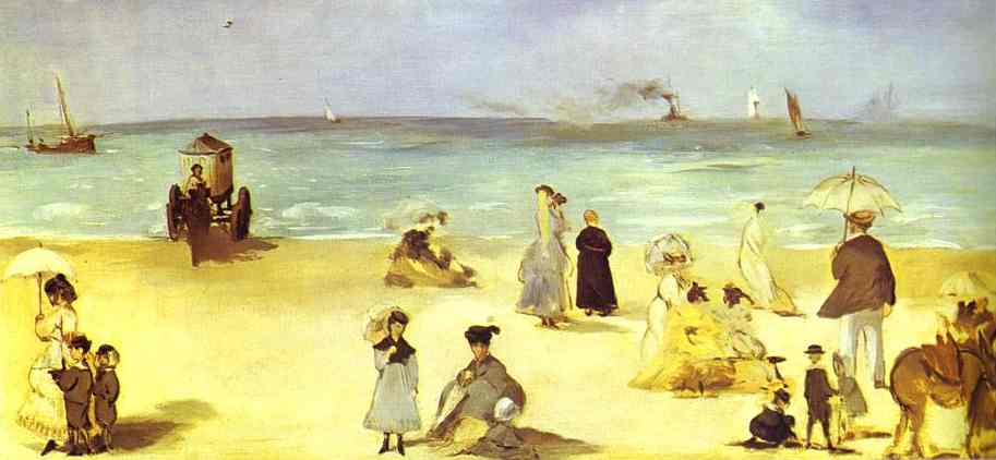Beach At Boulogne — Édouard Manet