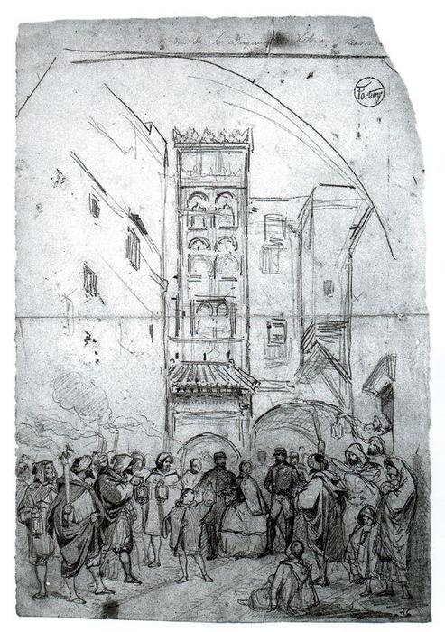 Entrance To The Duchess Of Tetuan On The Night Of February 18, 1860 — Mariano Fortuny