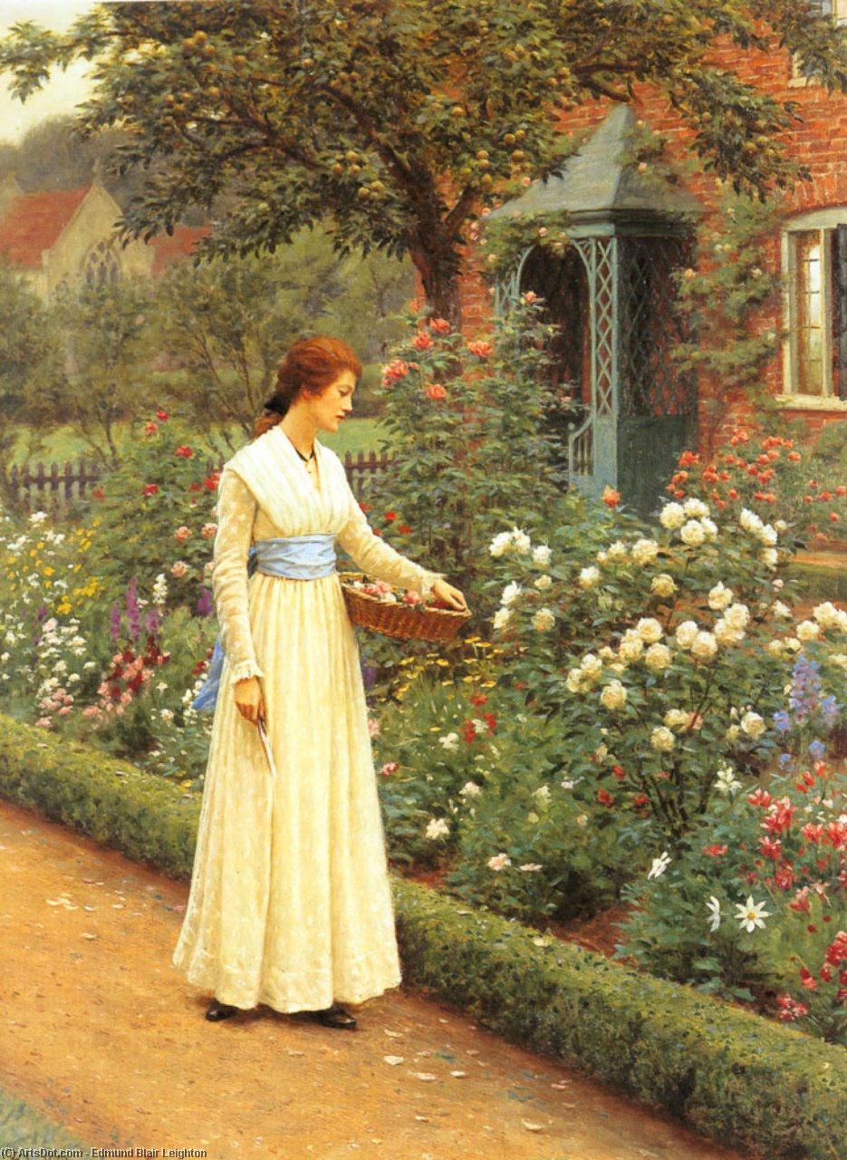 Summer Roses — Edmund Blair Leighton