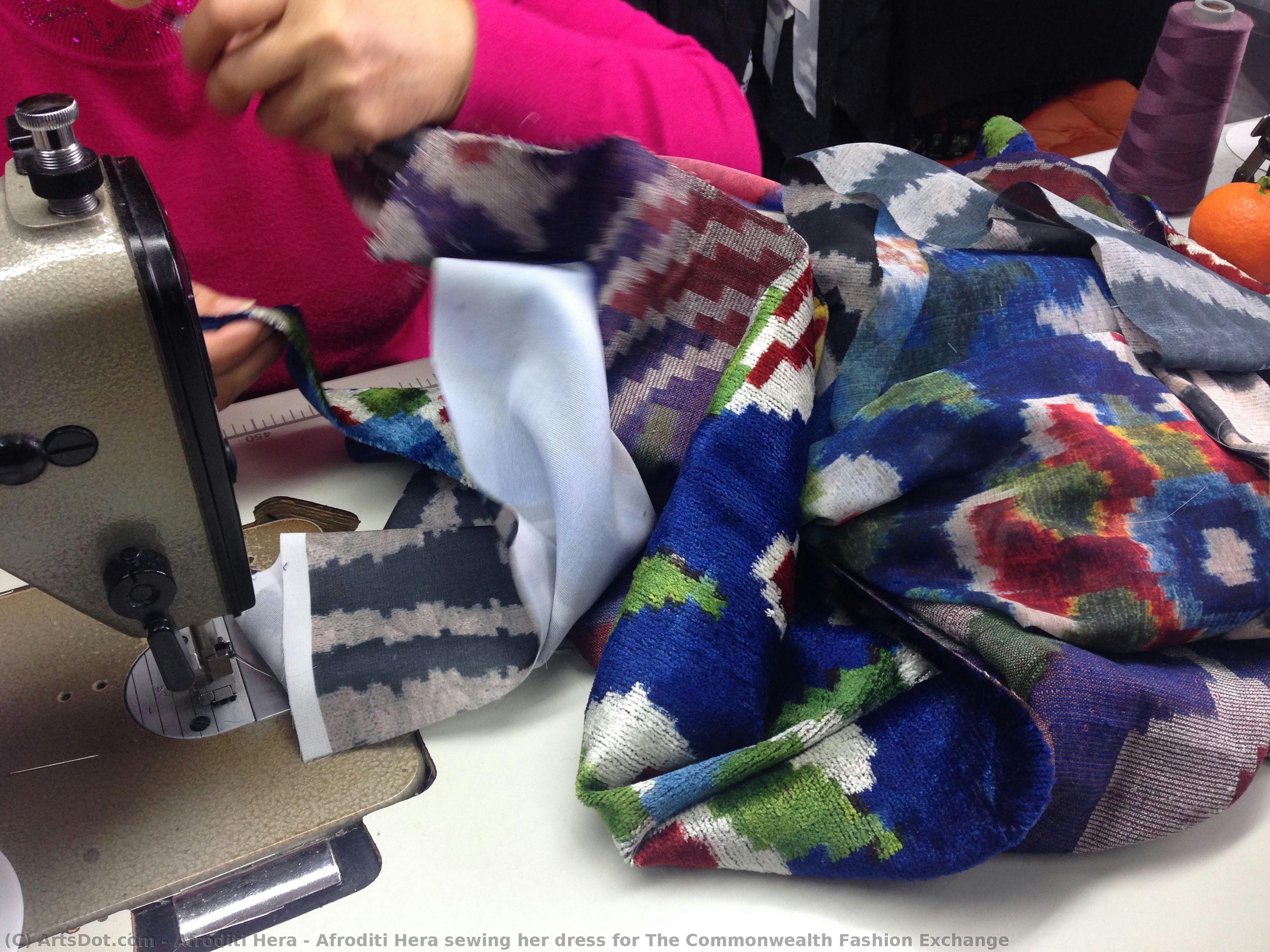 Afroditi Hera Sewing Her Dress For The Commonwealth Fashion Exchange — Afroditi Hera