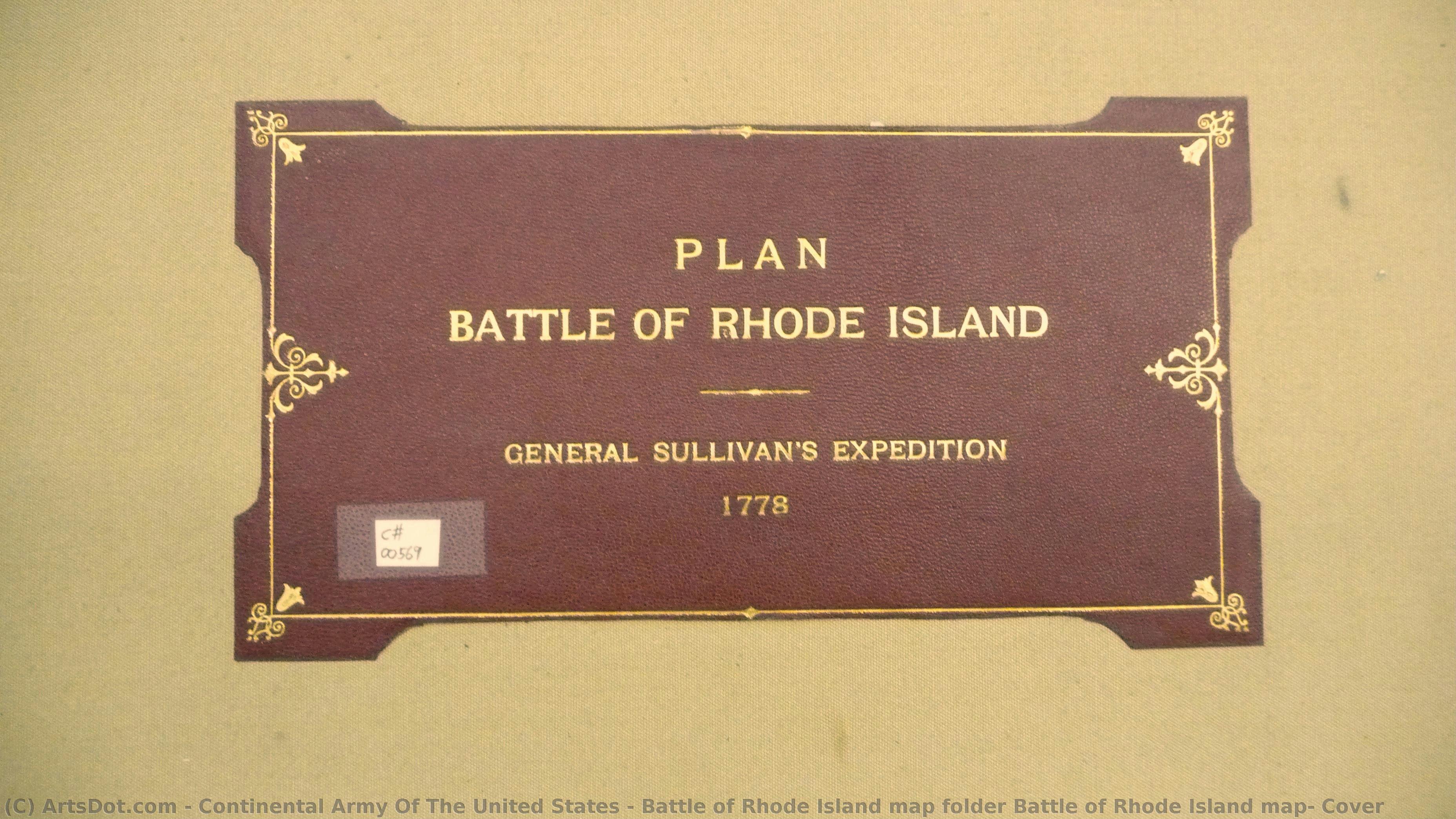 Battle Of Rhode Island Map Folder Battle Of Rhode Island Map: Cover — Continental Army Of The United States