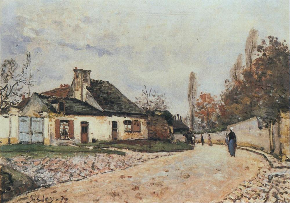 Voisins Street In Louveciennes — Alfred Sisley