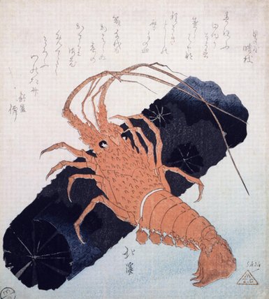 Langoustine With A Block Of Charcoal, C.1830 — Toyota Hokkei