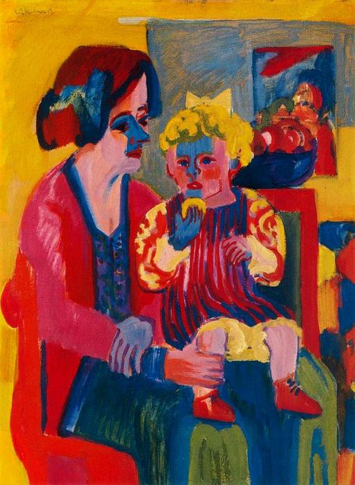 Girl With Baby — エルンスト・リュドヴィヒ・キルヒナー