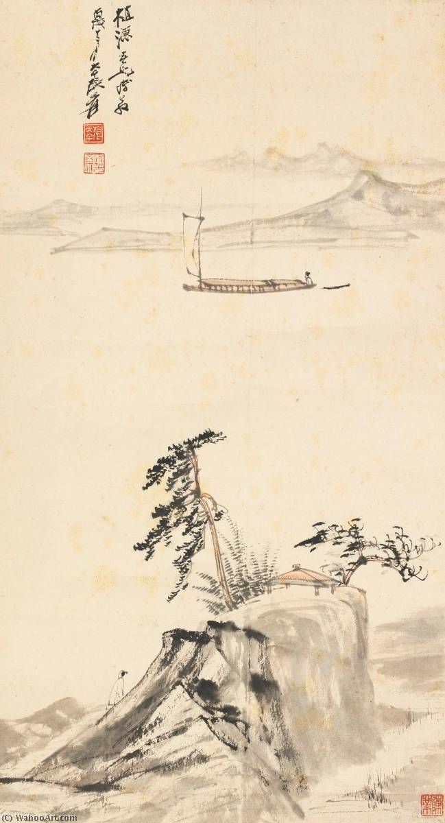 Lonely Fisherman — Zhang Daqian