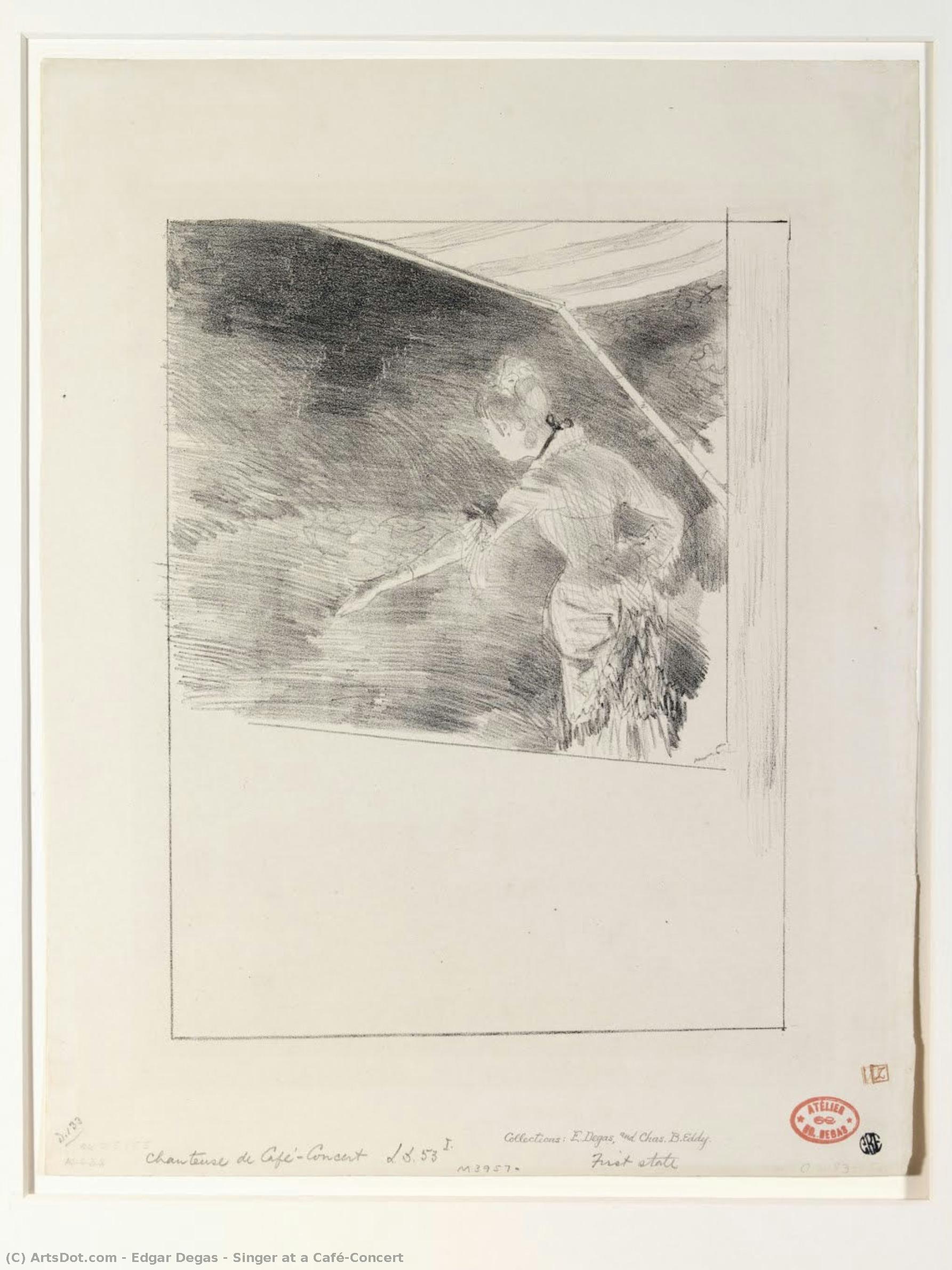 Singer At A Café-concert — Edgar Degas