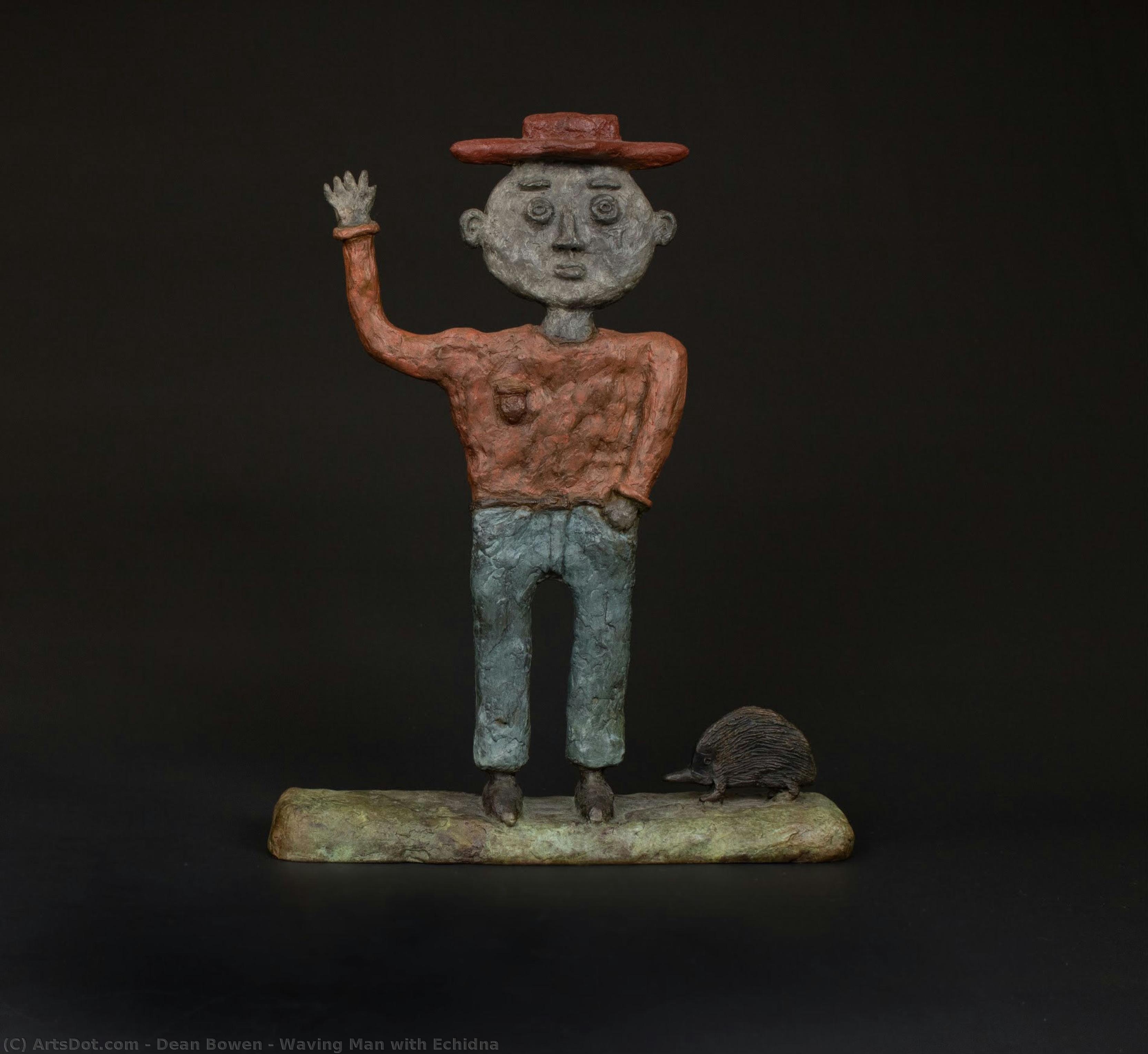 Waving Man With Echidna — Dean Bowen