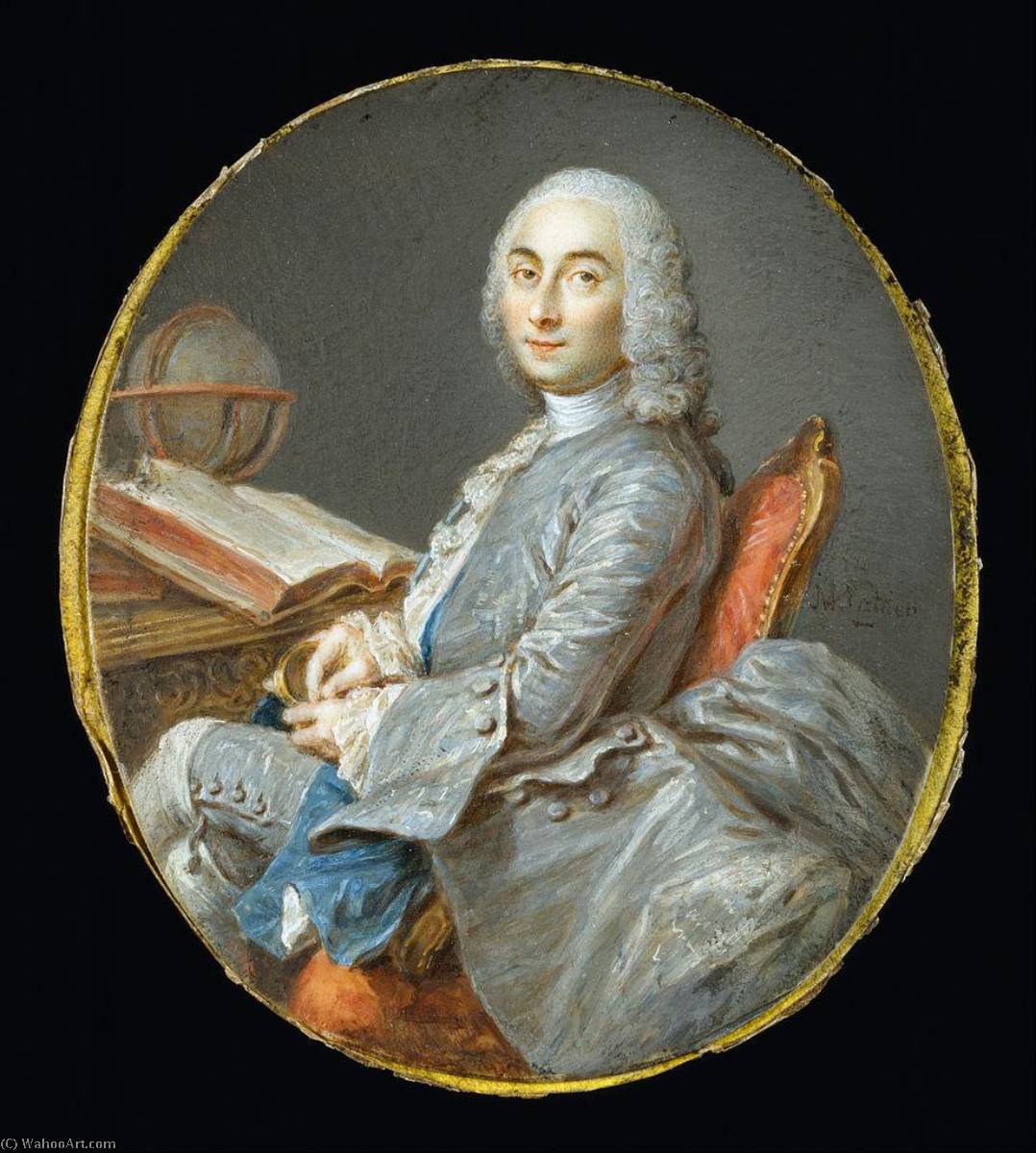 Miniature Portrait Of César François Cassini De Thury — Marc Nattier