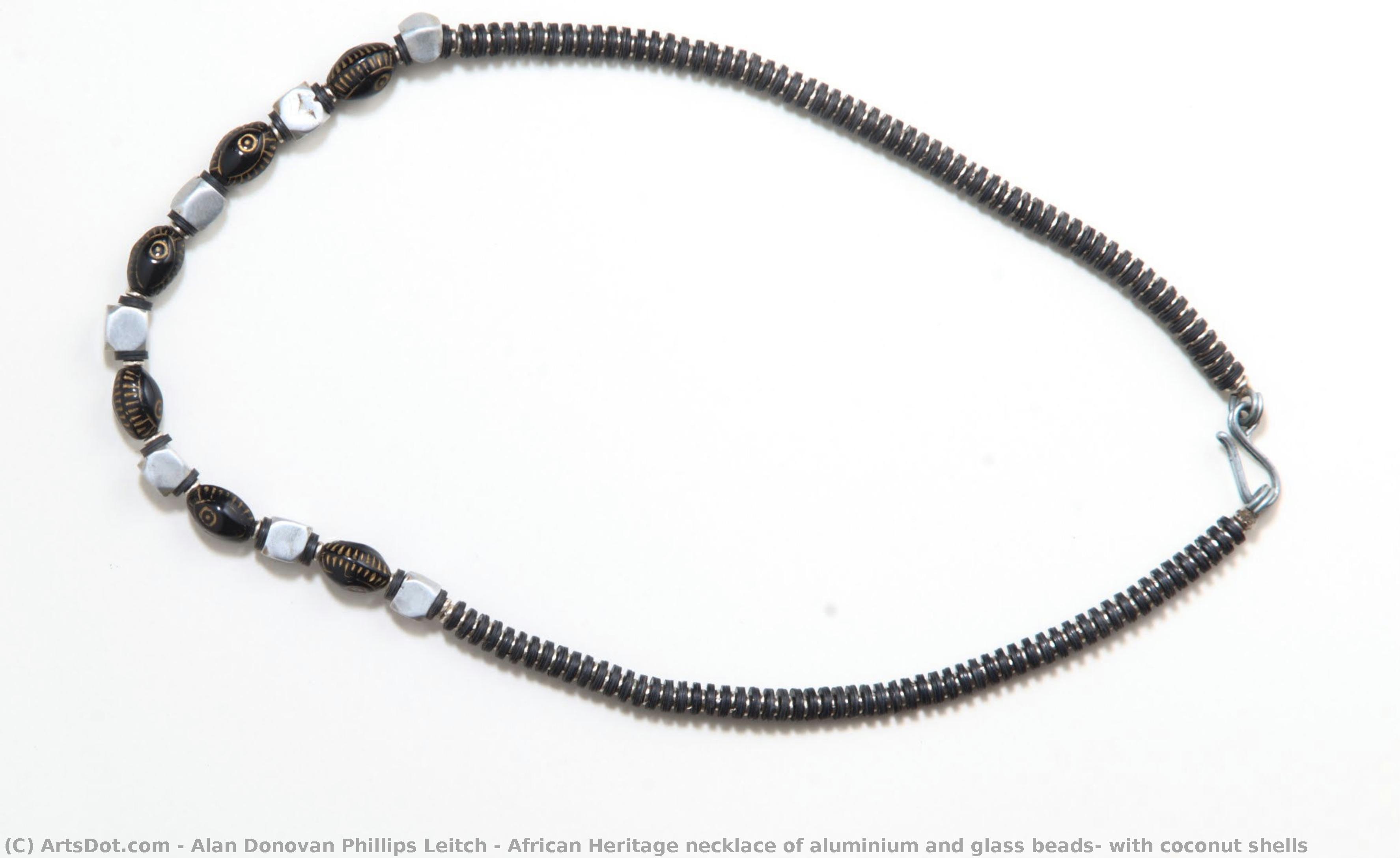 African Heritage Necklace Of Aluminium And Glass Beads, With Coconut Shells — Alan Donovan Phillips Leitch