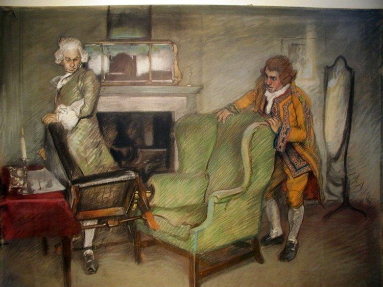 Bob Acres And His Servant — Edwin Austin Abbey
