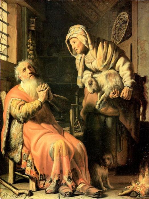 Tobias And Ann With A Goat — Rembrandt Van Rijn