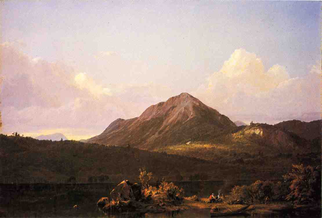 Camp Fire In The Maine Wilderness — Frederic Edwin Church