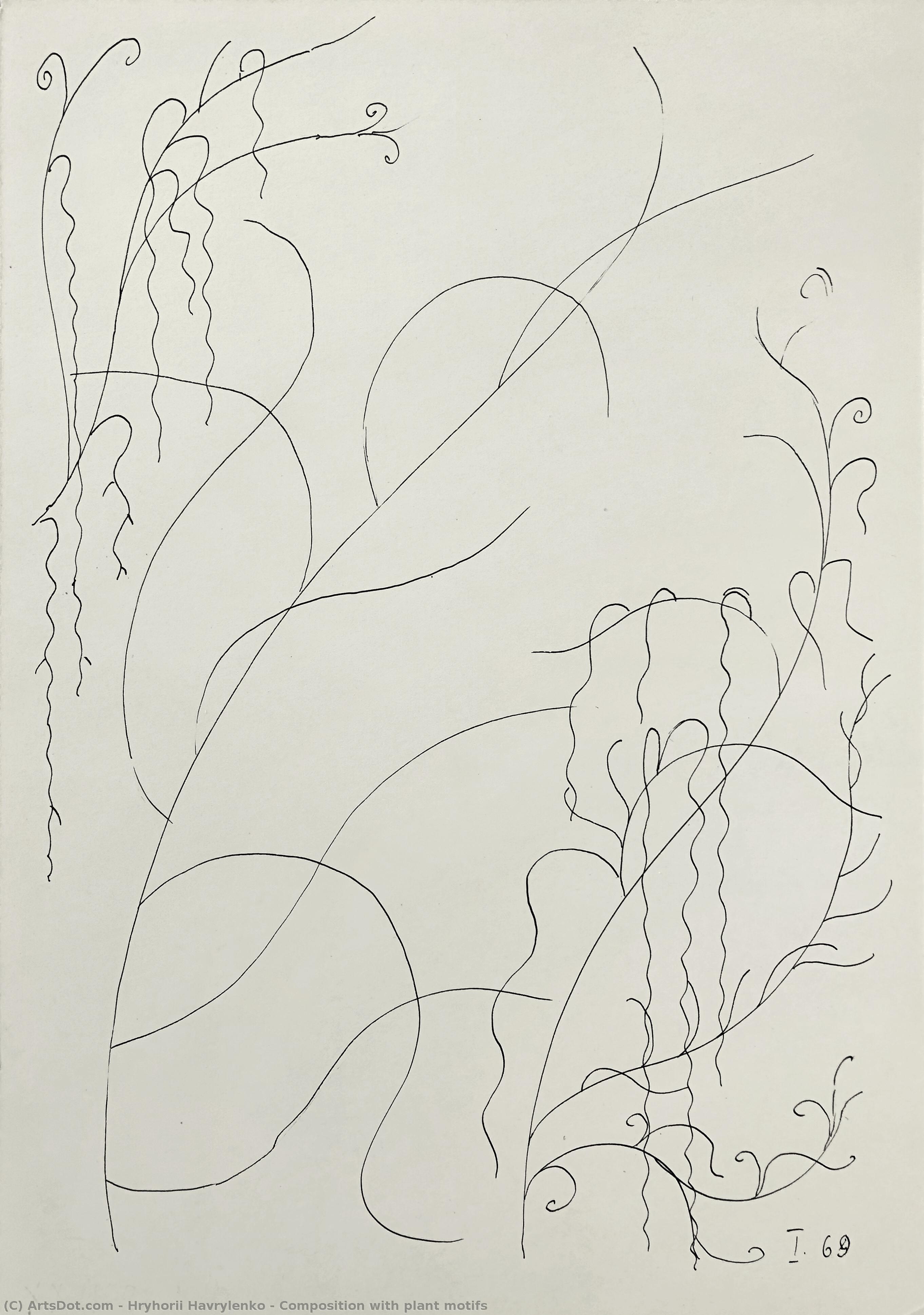 Composition With Plant Motifs — Hryhorii Havrylenko