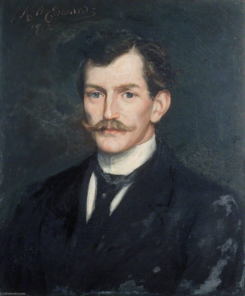 Portrait Of A Young Man With A Moustache — John Kelt Edwards