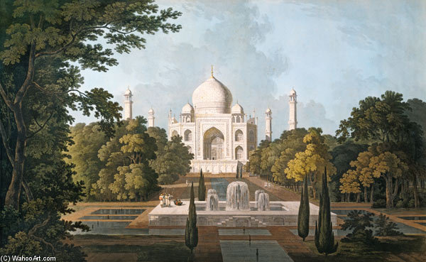 The Taj Mahal, Agra, From The Garden — Thomas Daniell