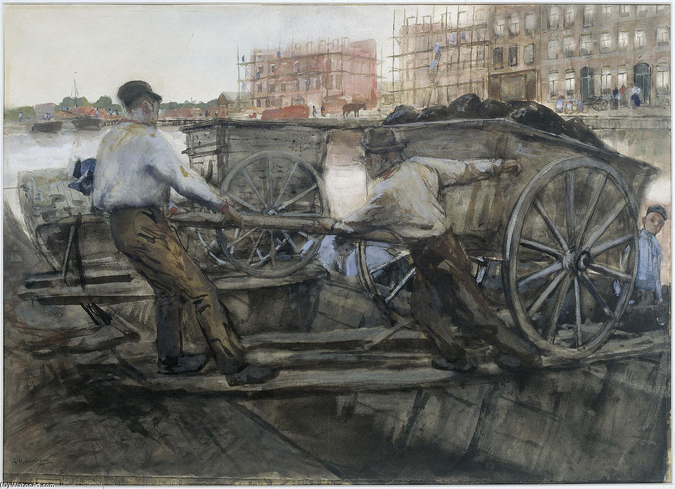 Ground Porters With Carts — George Heidrik Breitner