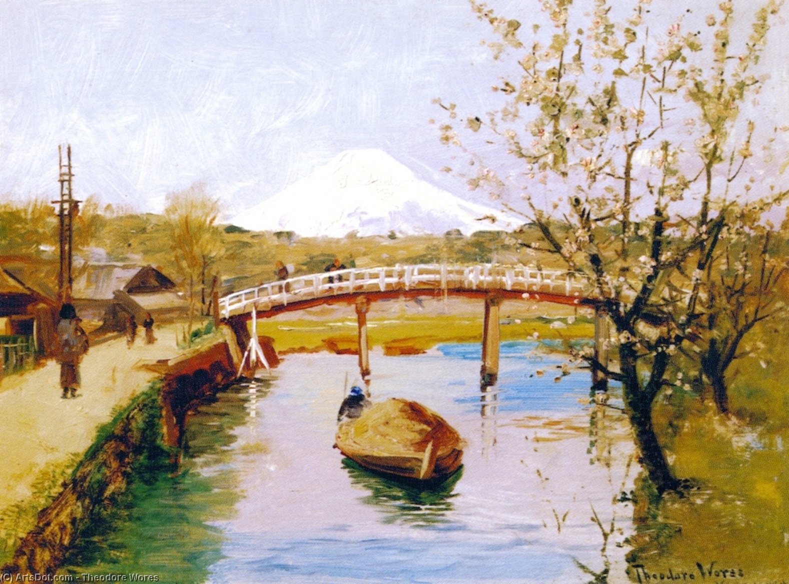 View Of Mount Fujiyama From Yokohama — Theodore Wores