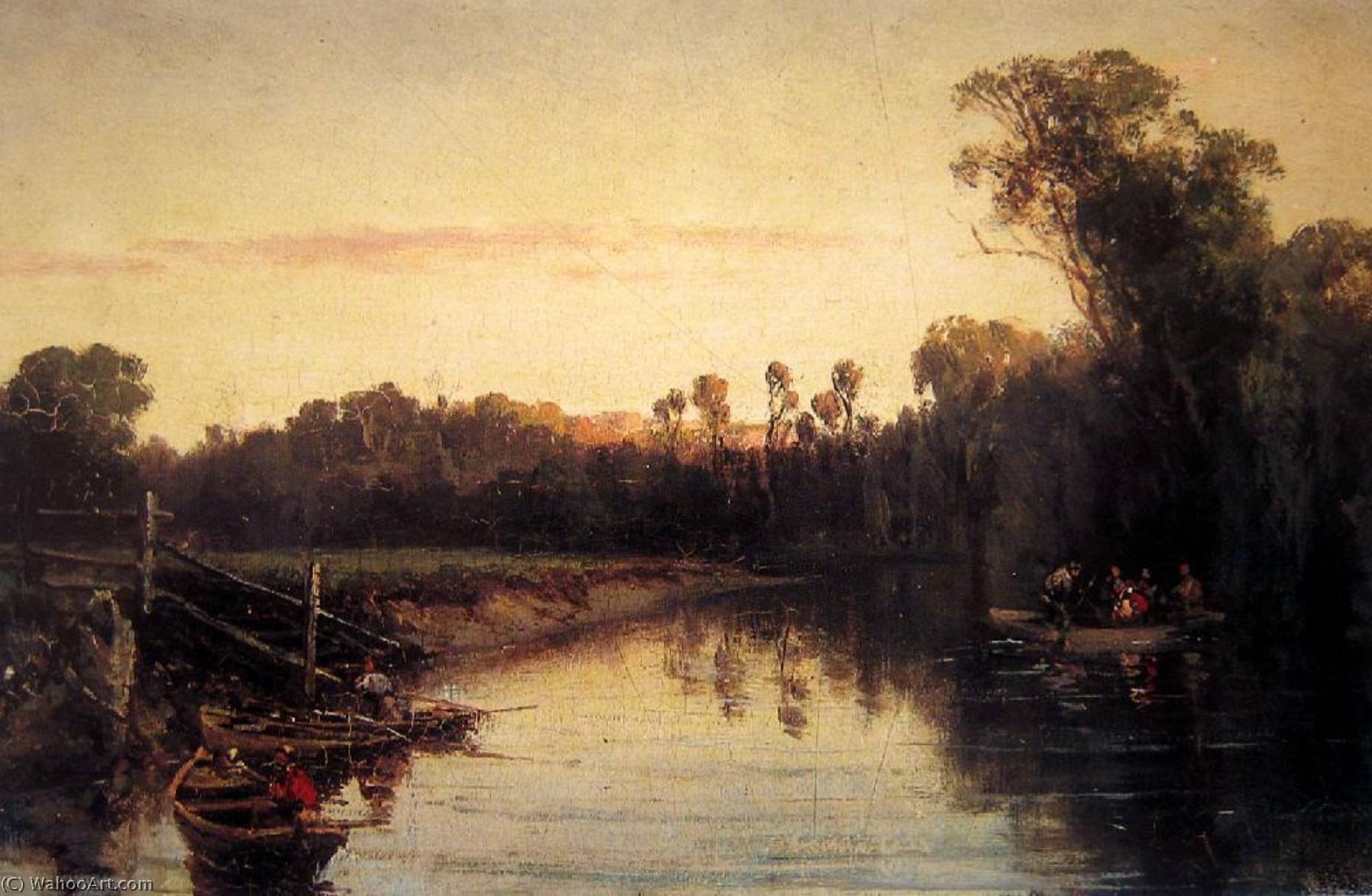Ferry On The Yarra (brander's Ferry) — Abram Louis Buvelot