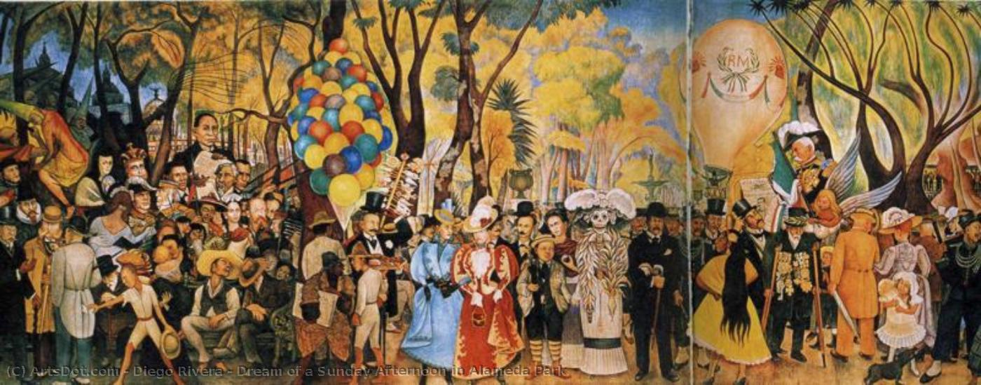 Dream Of A Sunday Afternoon In Alameda Park — Diego Rivera