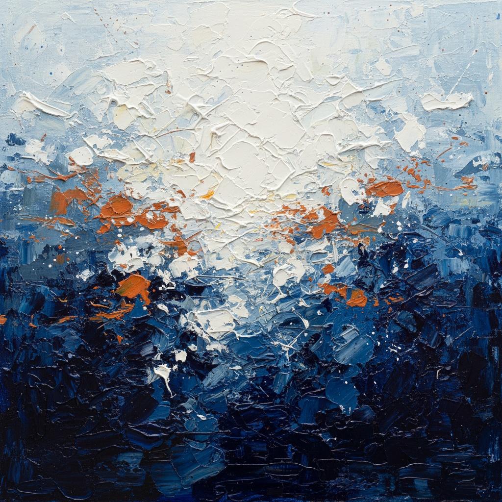The Eternal Radiance Of Light Amidst Sculptural Tides Of Midnight Blue — Christian Noiret