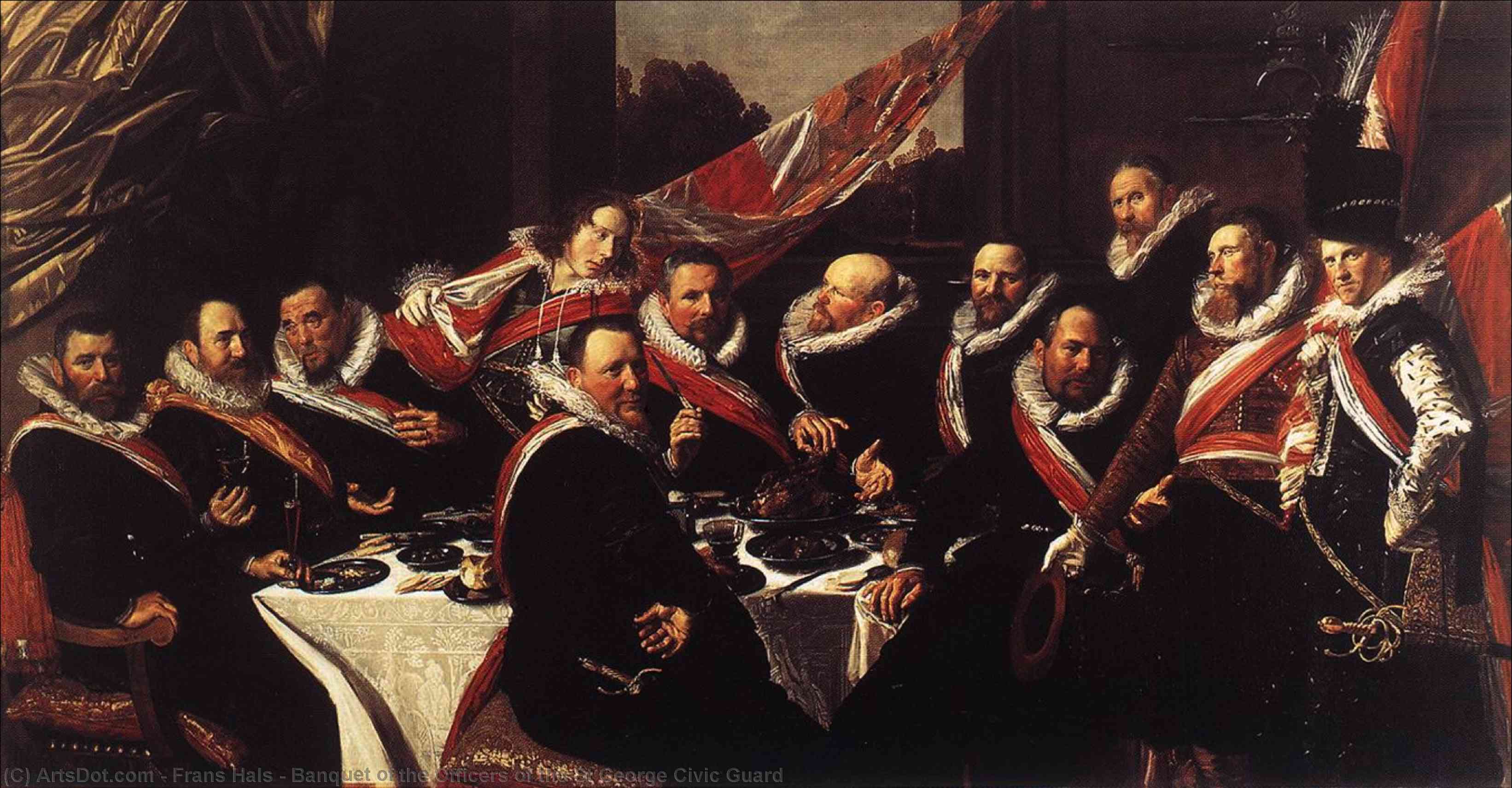 Bankett Der Offiziere Der St.-georgs-bürgerwehr — Frans Hals I