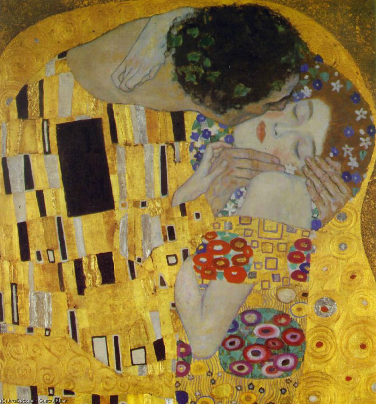 The Kiss (detail) — Gustav Klimt