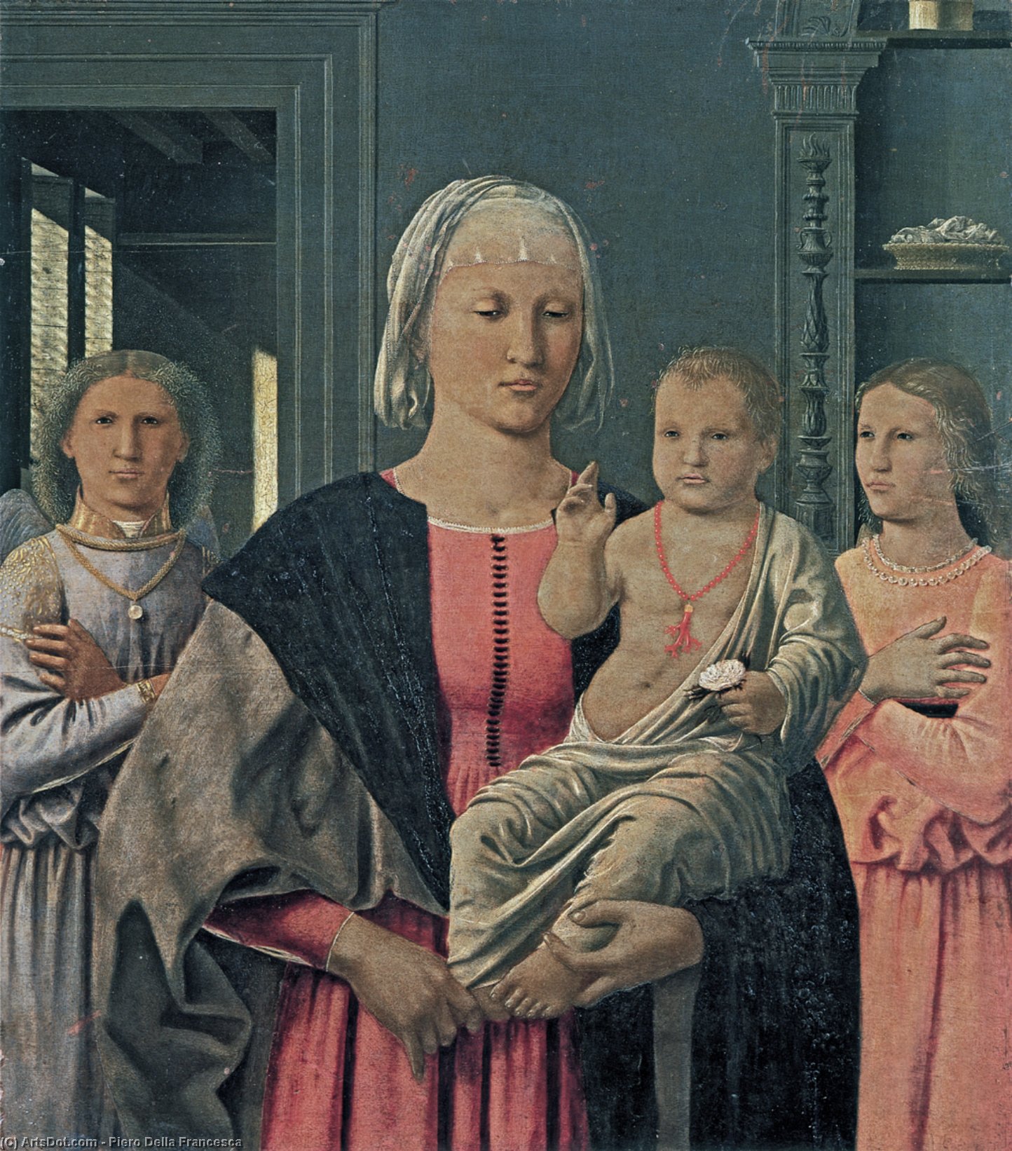 Madonna Von Senigallia Mit Kind Und Zwei Engeln — Piero Della Francesca