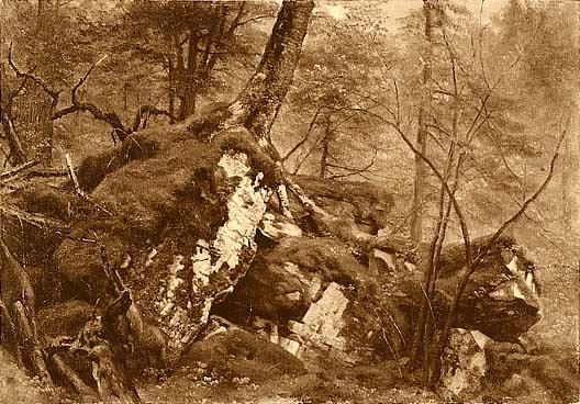 Study Of Wood Interior, (painting) — Asher Brown Durand