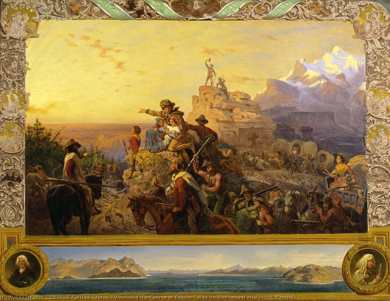 Westward The Course Of Empire Takes Its Way (mural Study, U.s. Capitol) — Emanuel Gotlib Lece