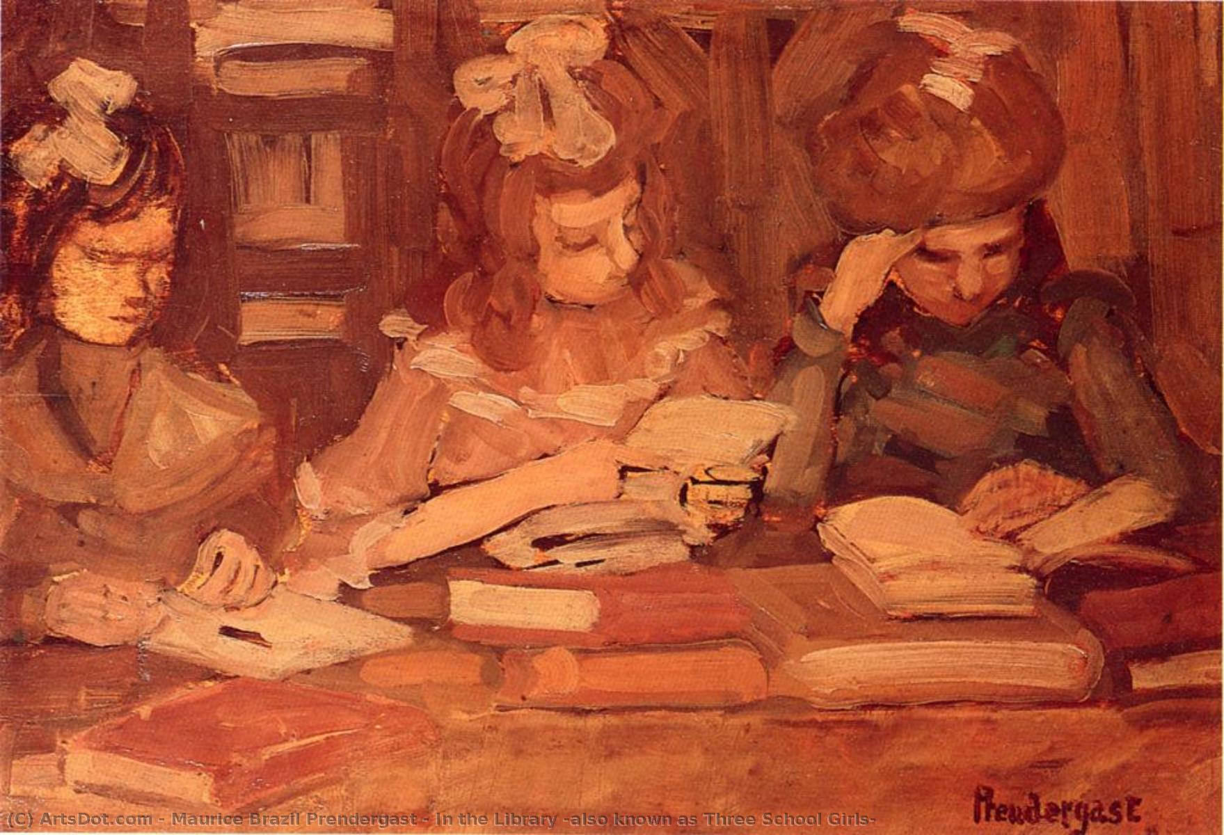 In The Library (also Known As Three School Girls) — Moris Bredergast