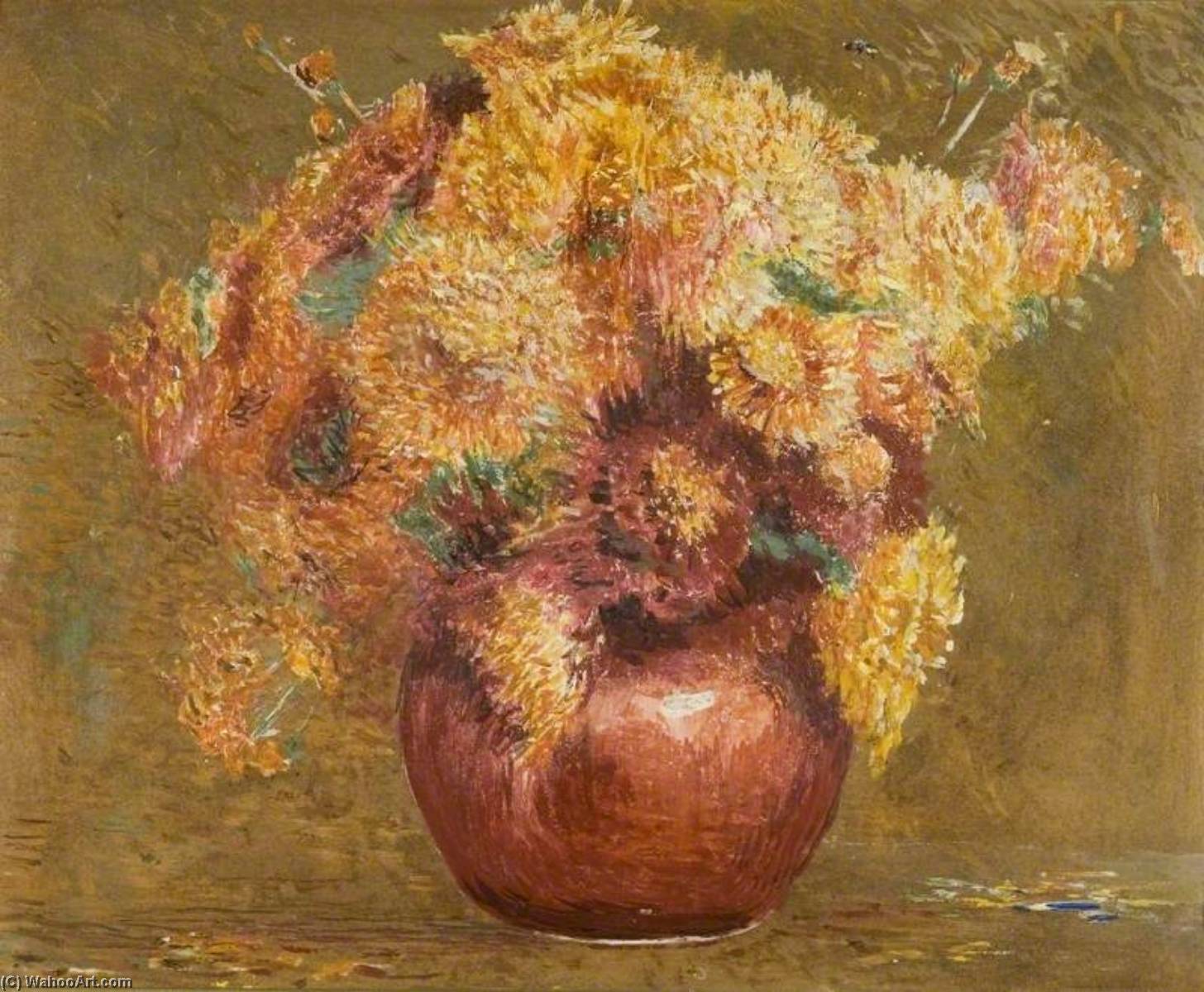Still Life, Chrysanthemums — Arthur Lowe