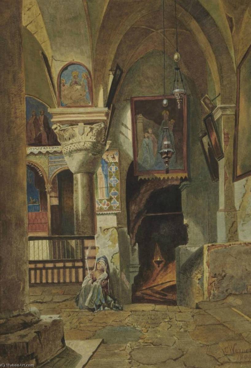 Interior Of The Holy Sepulchre (das Innere Der Grabeskirche) — Carl (friedrich Heinrich) Werner