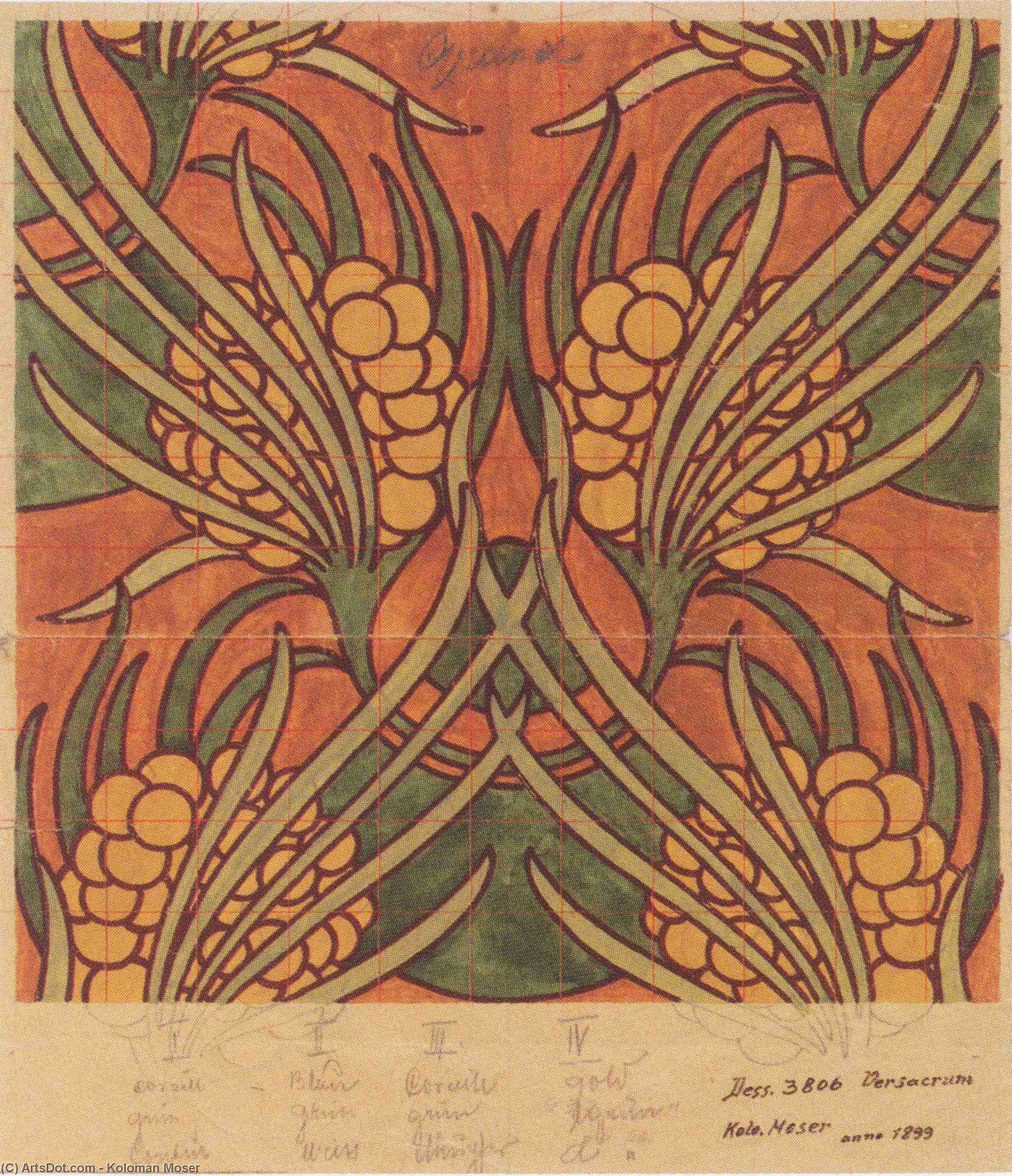 Fabric Design For Backhausen — Коломан Мозер