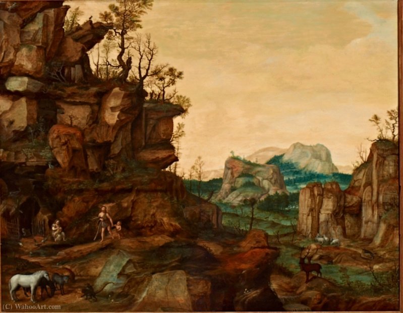 Landscape With Adam And Eve — Cornelis Van Dalem