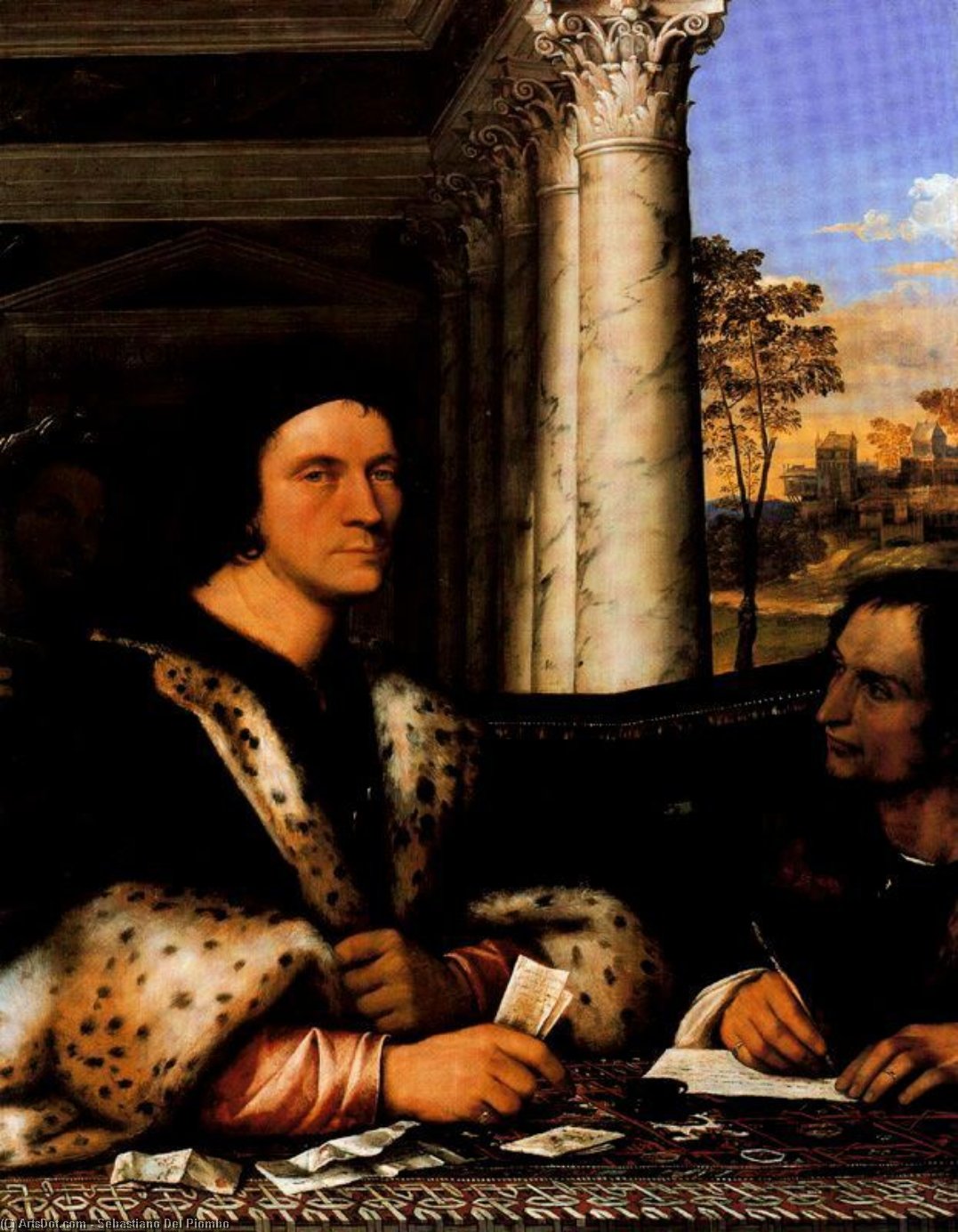 Portrait Of Ferry Carondolet With His Secretaries — Sebastiano Del Piombo
