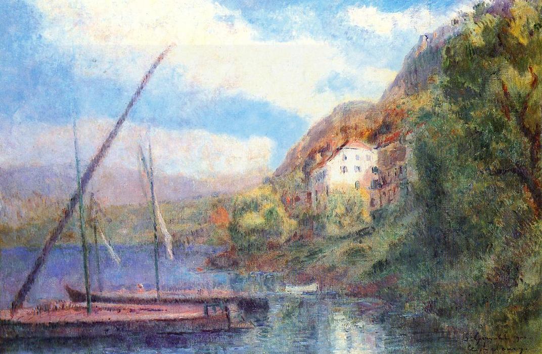 The Shores Of Lake Geneva At Saint-gingolph — Albert-charles Lebourg