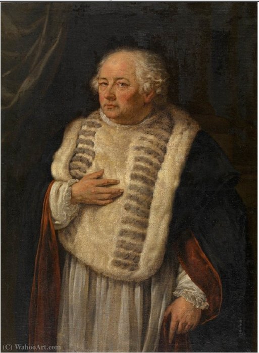 Portrait Of The Antwerp Canon Antoon De Vries — Willem Herreyns