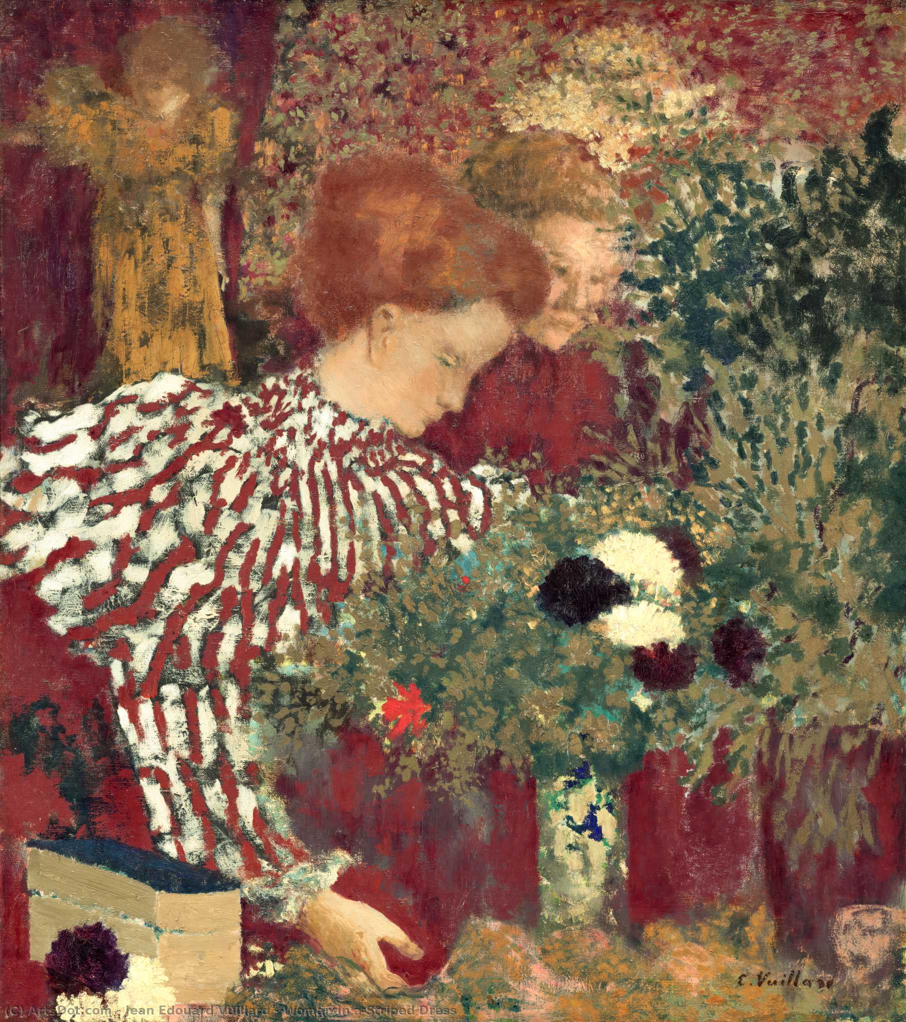 Woman In A Striped Dress — Jean-édouard Vuillard