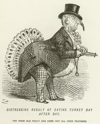 Distressing Result Of Eating Turkey Day After Day — John Leech